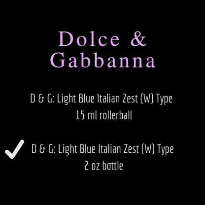 D & G [Dolce & Gabbana] Inspired Fragrances