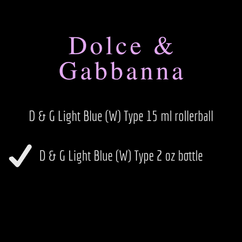 D & G [Dolce & Gabbana] Inspired Fragrances