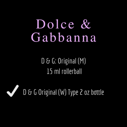 D & G [Dolce & Gabbana] Inspired Fragrances