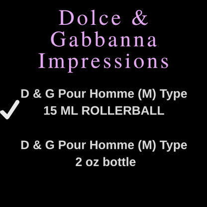 D & G [Dolce & Gabbana] Inspired Fragrances