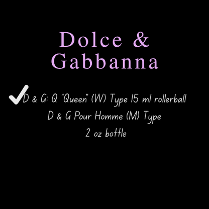 D & G [Dolce & Gabbana] Inspired Fragrances