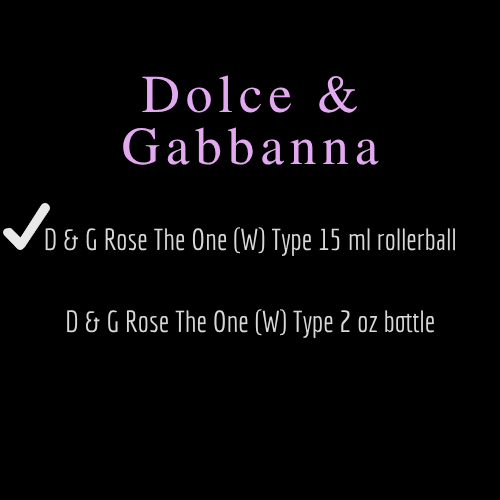 D & G [Dolce & Gabbana] Inspired Fragrances