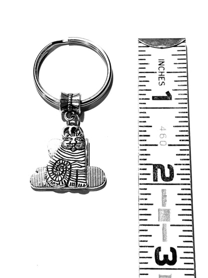 I Love Cats Dual Charm Keychain