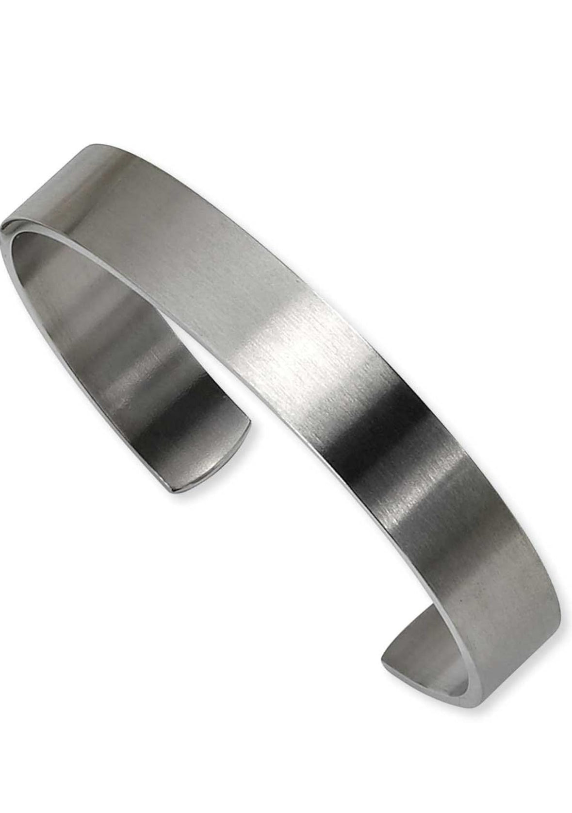 Brushed Steel Arm Cuff Bracelets for Men Women