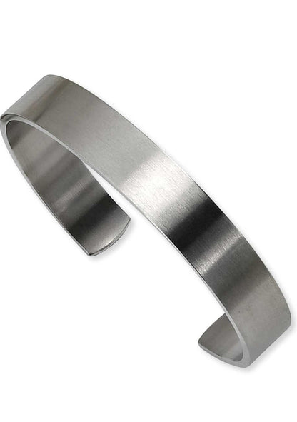 Brushed Steel Arm Cuff Bracelets for Men Women