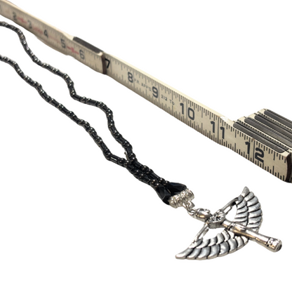 Egyptian Pharoah Goddess Beaded Hematite Necklace