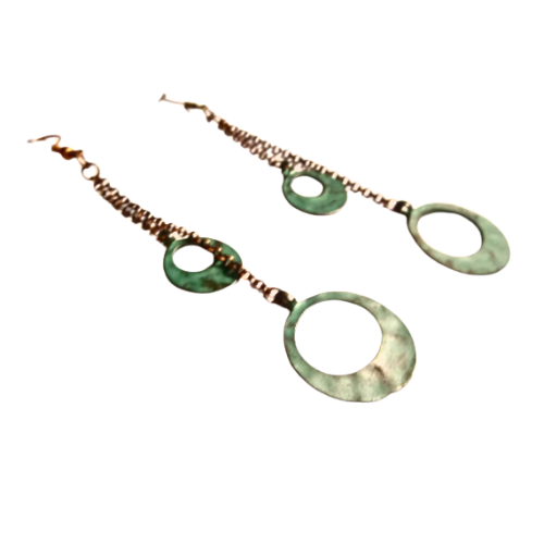 ENVY GREEN MINIMALIST EARRINGS