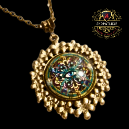 Eye Of Horus Embellished Glass Necklace