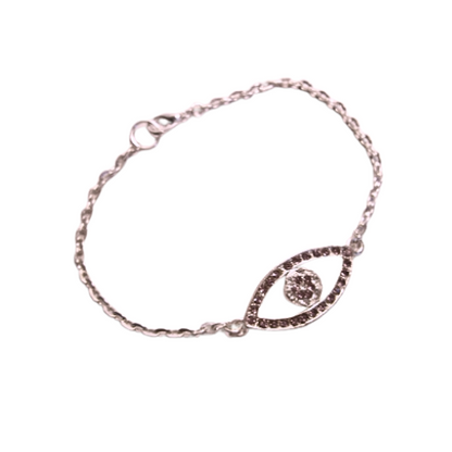 Eye of Horus Blue Crystal Link Bracelet