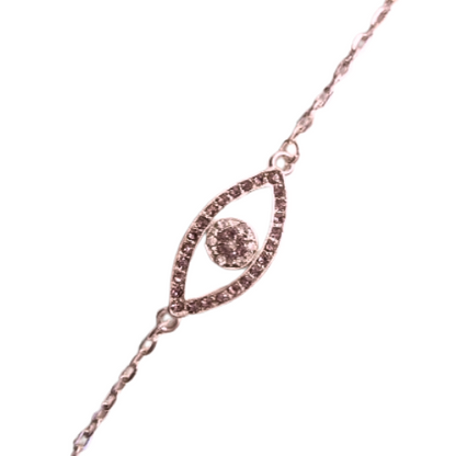 Eye of Horus Blue Crystal Link Bracelet