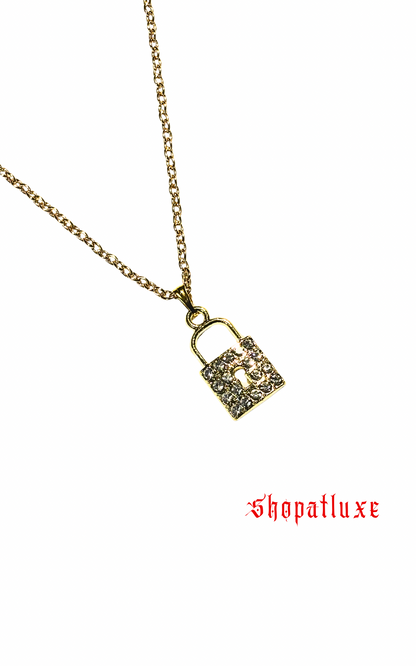 Locked In Charm Necklace with Lock And Key