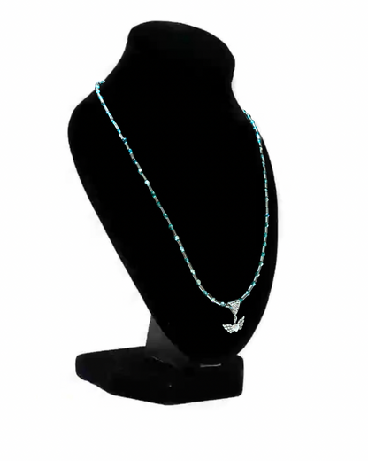 Hematite And Crystal Beaded Necklace