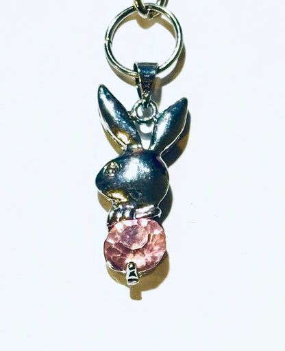 Playboy Bunny Charm Keychain