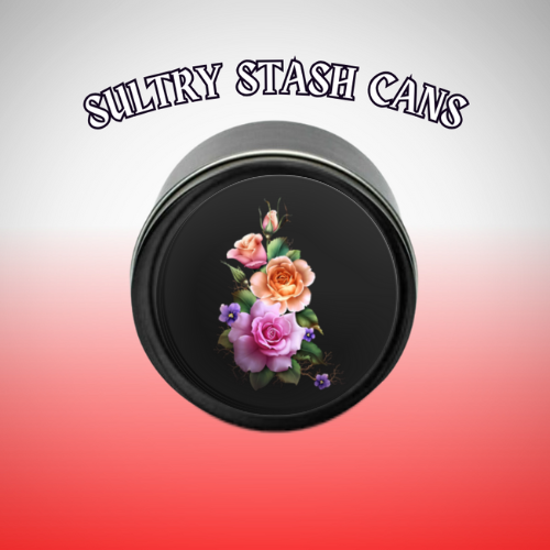 FLOWER Stash Tin - Round Storage Container