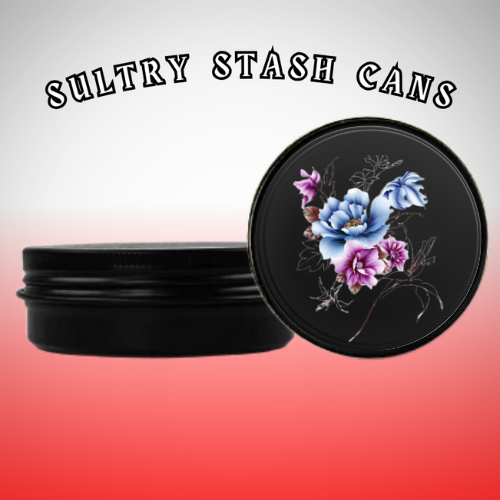 FLOWER Stash Tin - Round Storage Container