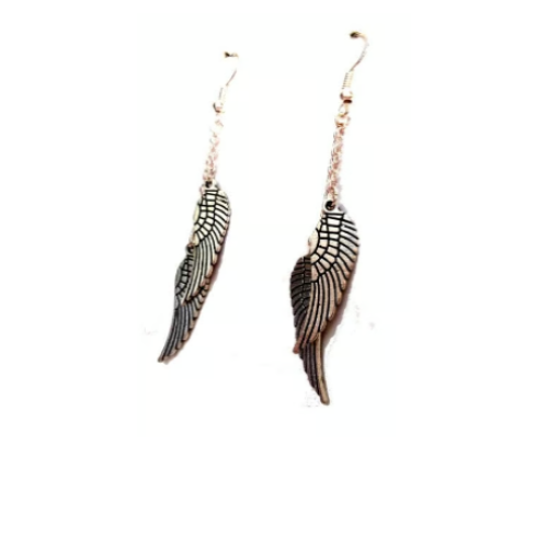 Fallen Angel Silver Wings Earrings