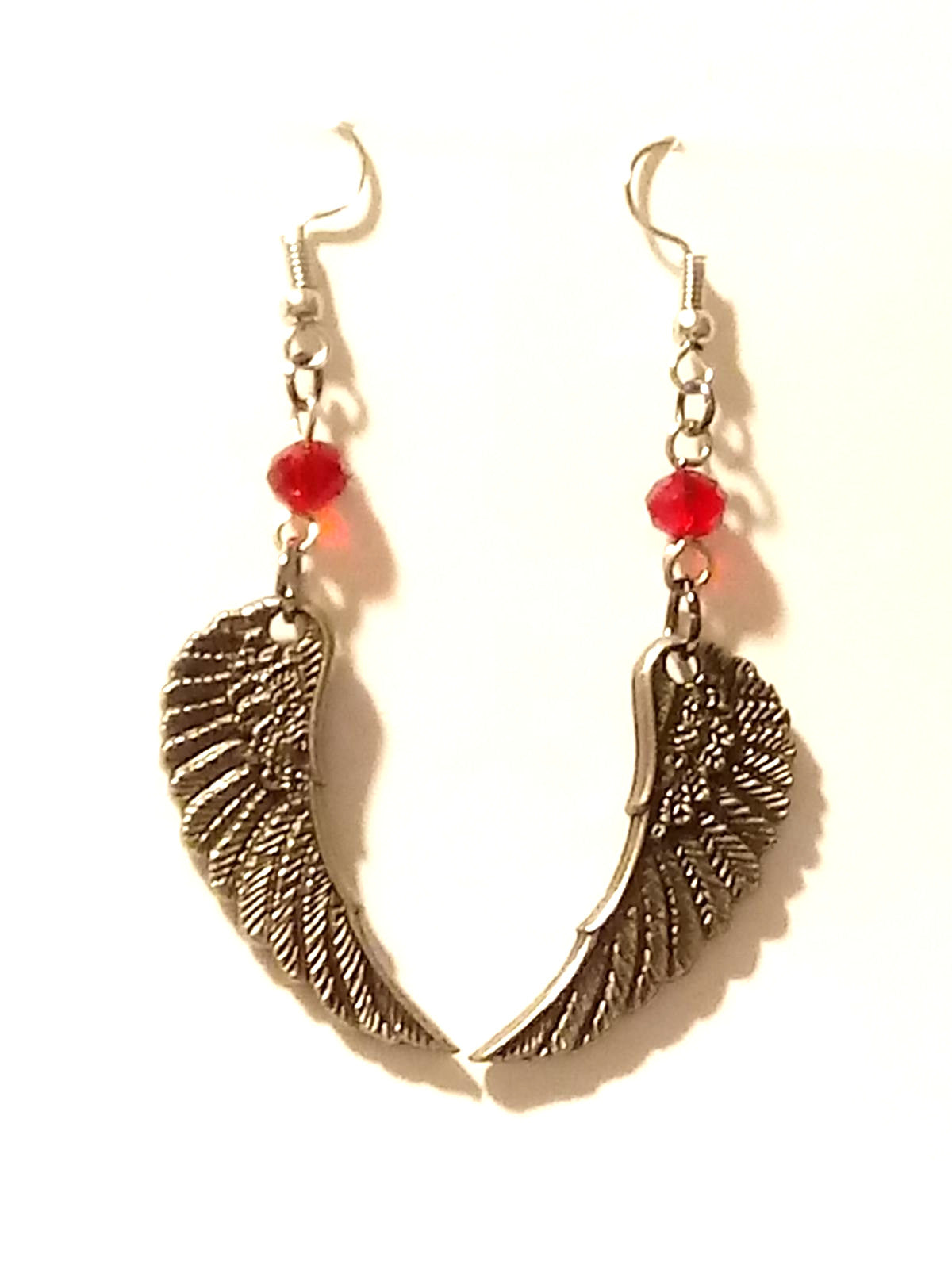 Fallen Angel Wing Pewter Earrings