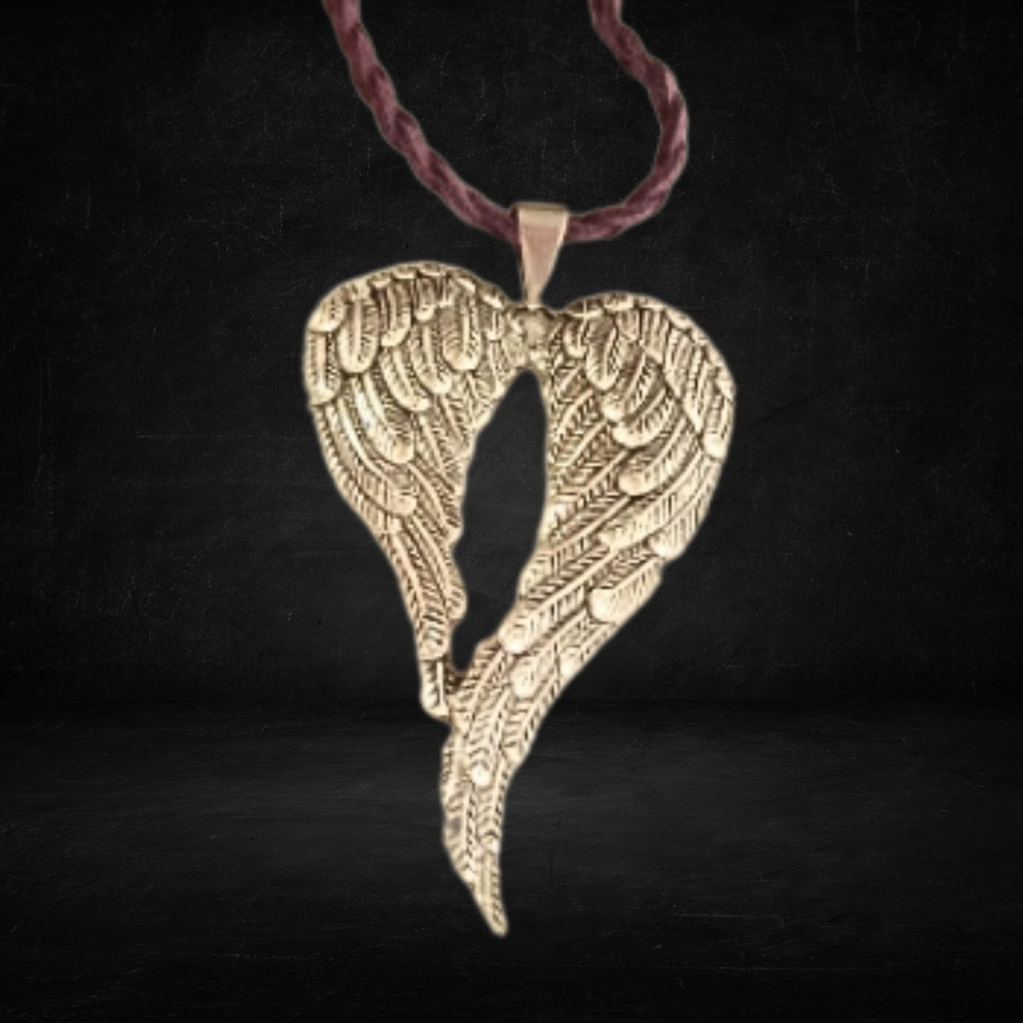 Fallen Angel Faux Suede Necklace