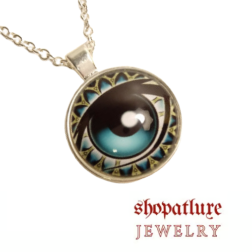 Fatima Evil Eye Glass Necklace
