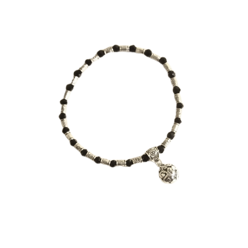 Flower Element Black Crystal Bracelet