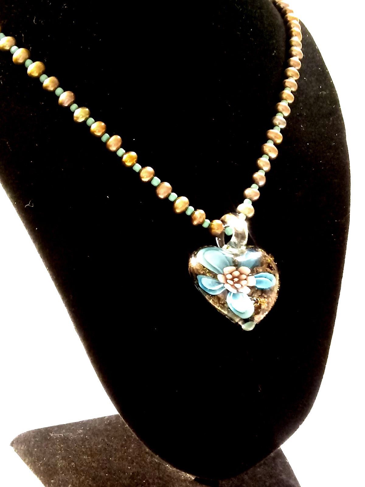 Natural Freshwater Pearl Heart Necklace