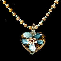 Natural Freshwater Pearl Heart Necklace