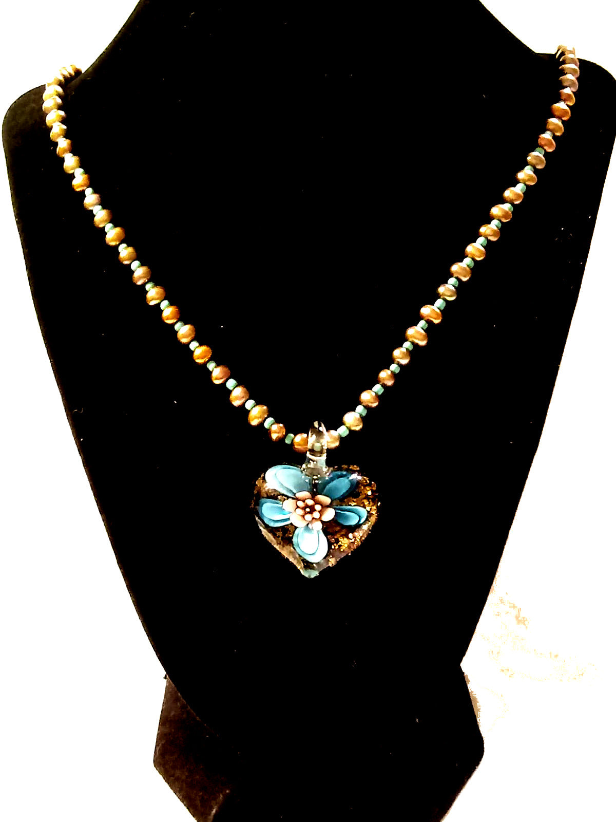 Natural Freshwater Pearl Heart Necklace