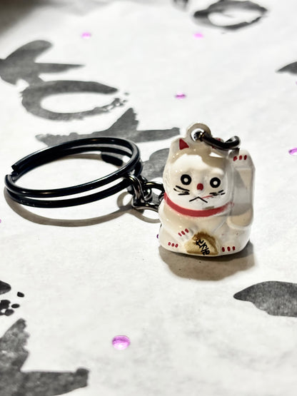 Lucky Cat  Maneki-neko Custom Keychain