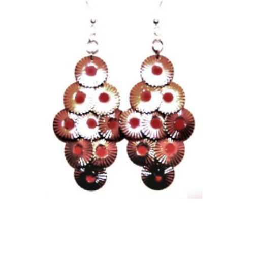 Gem Embellished Medallion Earrings