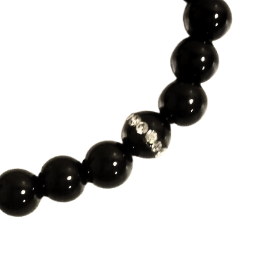 Genuine Obsidian Beaded Bracelet