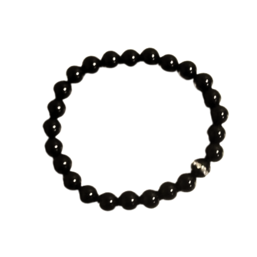 Genuine Obsidian Beaded Bracelet