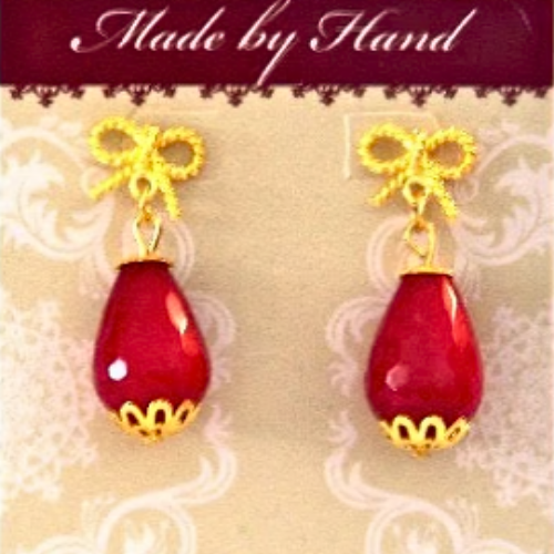 Red Jade Luxury Earrings