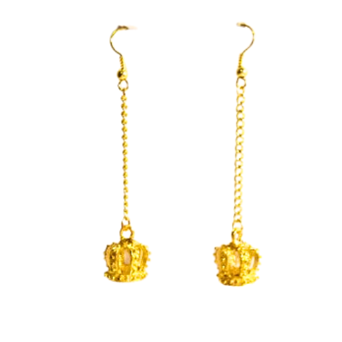 ENGLISH TUDOR CROWN EARRINGS