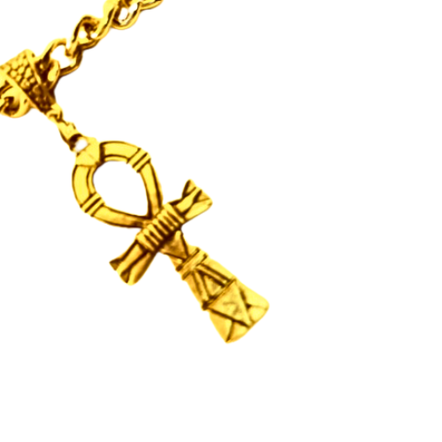 Golden Ankh Fertility Goddess Bracelet