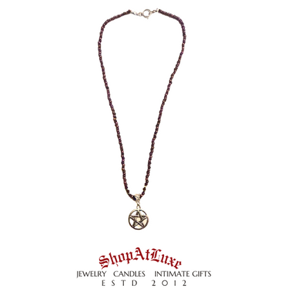 Powerful Realms Beaded Pentacle Necklace