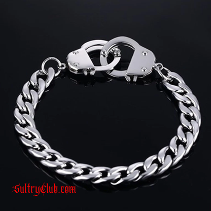MENS Working Handcuff Steel Bracelet