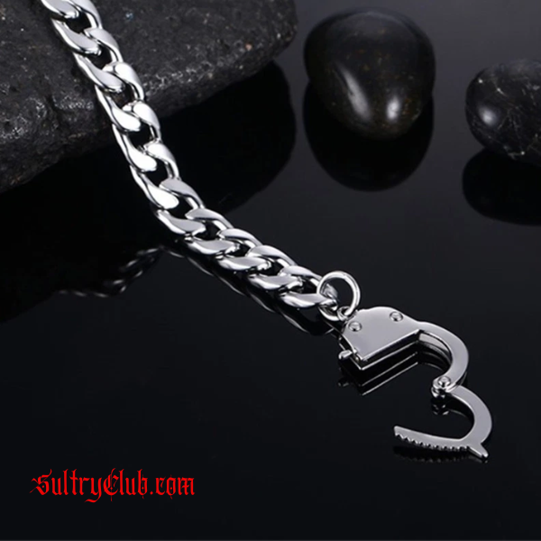 MENS Working Handcuff Steel Bracelet