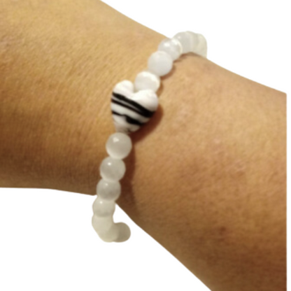 Happy Heart Murano Glass Beaded Bracelet