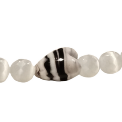 Happy Heart Murano Glass Beaded Bracelet