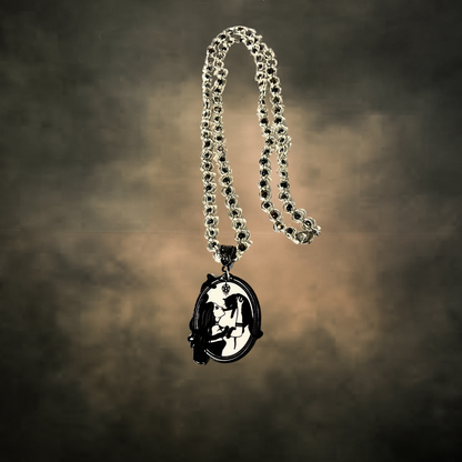 Hecate Hand Woven Beaded Necklace In Sterling Silver