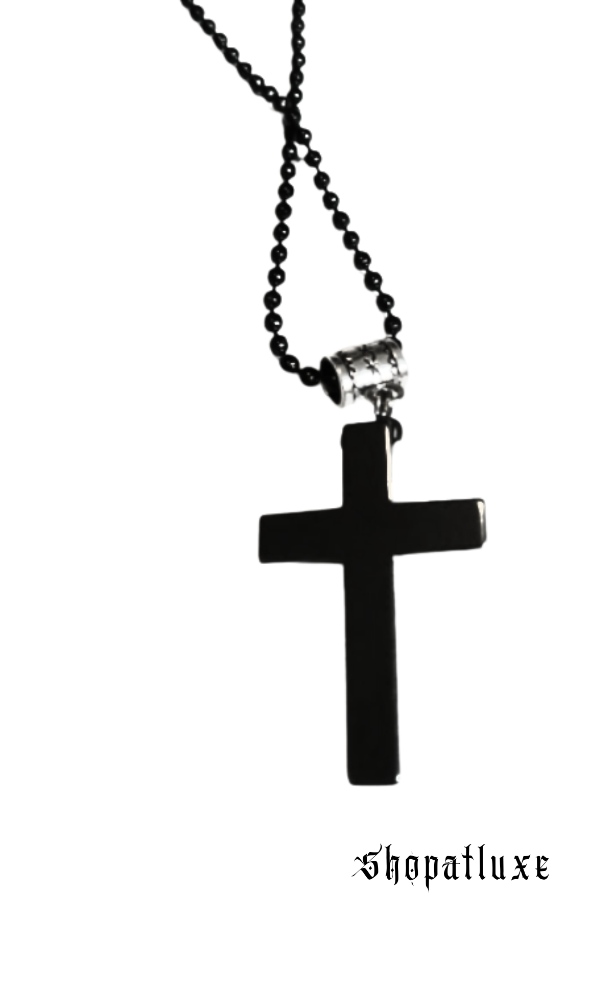 Hematite And Sterling Silver Crucifix