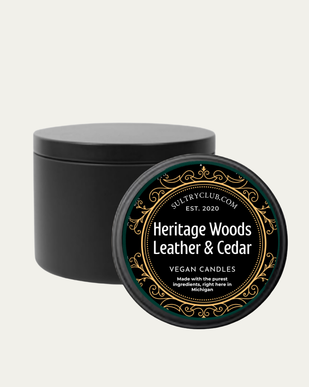 Heritage Woods Reserve (Leather and Cedar) Vegan Candle