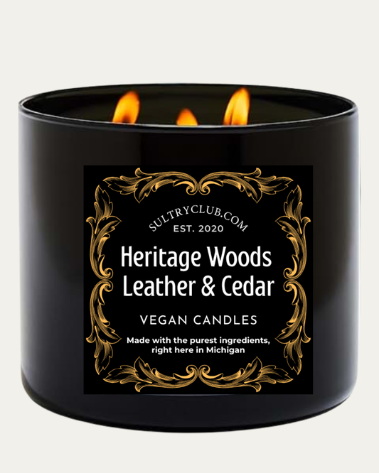 Heritage Woods Reserve (Leather and Cedar) Vegan Candle