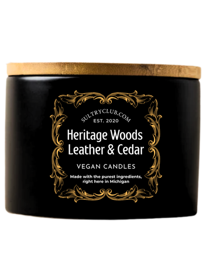 Heritage Woods Reserve (Leather and Cedar) Vegan Candle