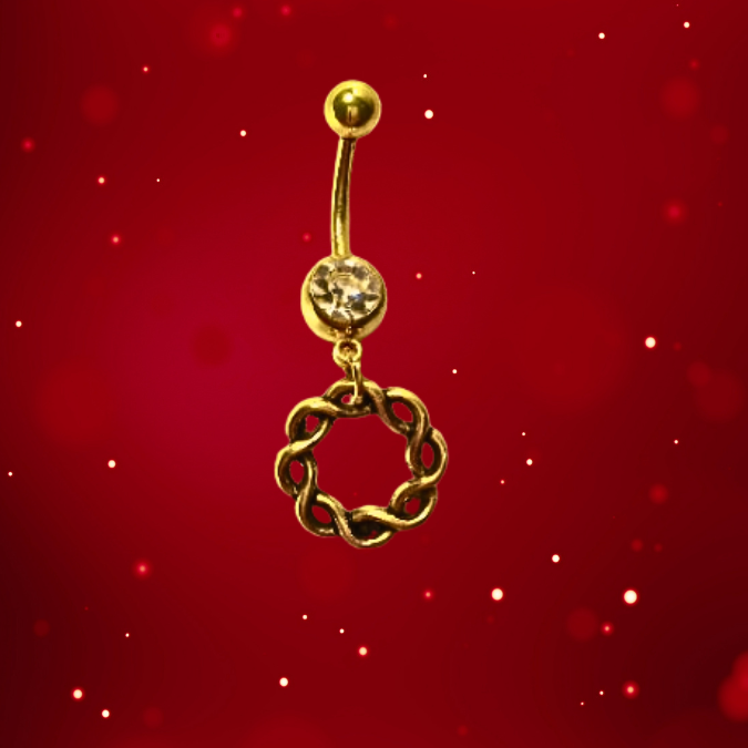 Holiday Wreath Belly Ring