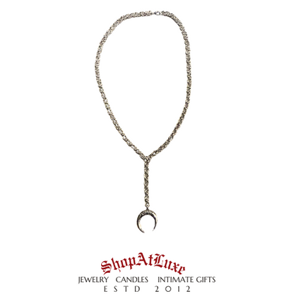 Odin Horn Moon Chainmail Captive Collar