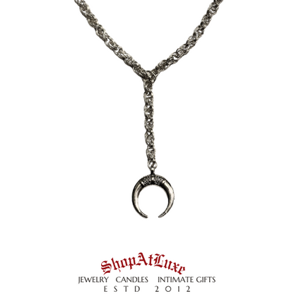 Odin Horn Moon Chainmail Captive Collar