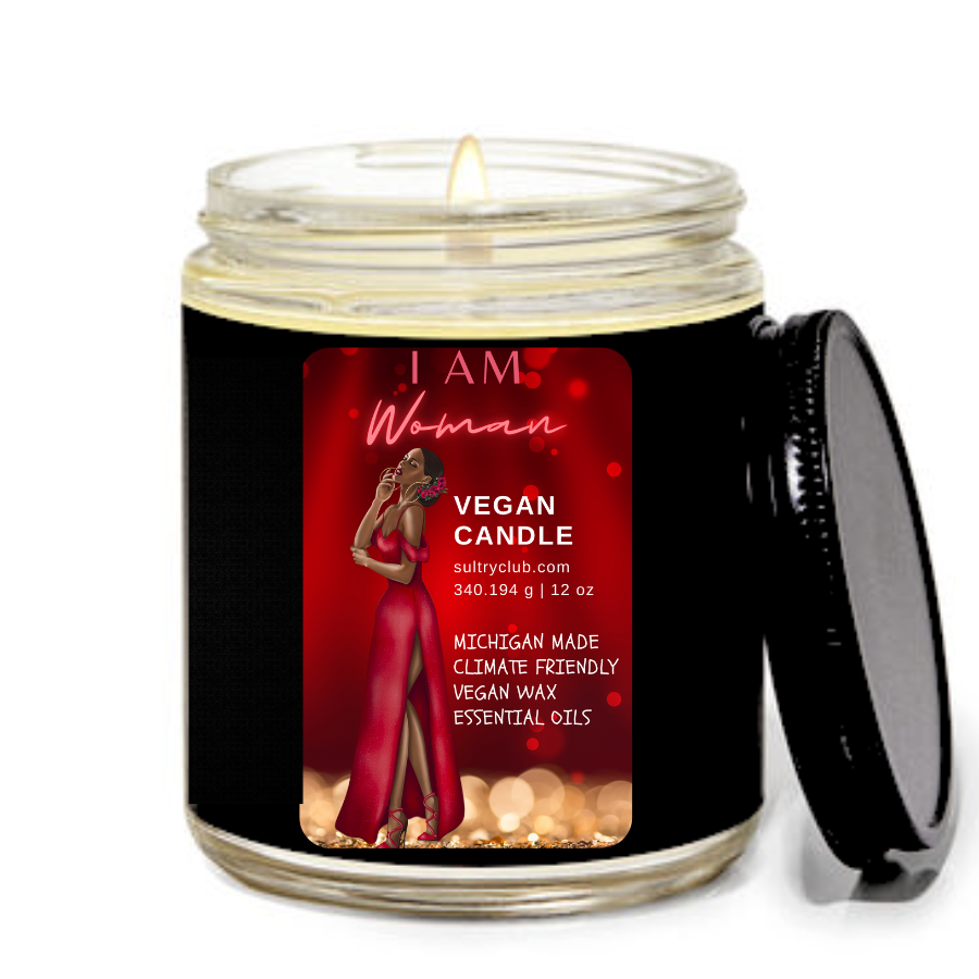 I AM WOMAN VEGAN CANDLE