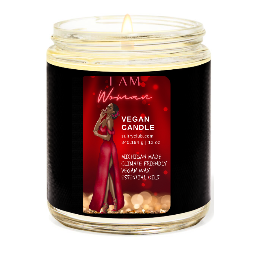 I AM WOMAN VEGAN CANDLE