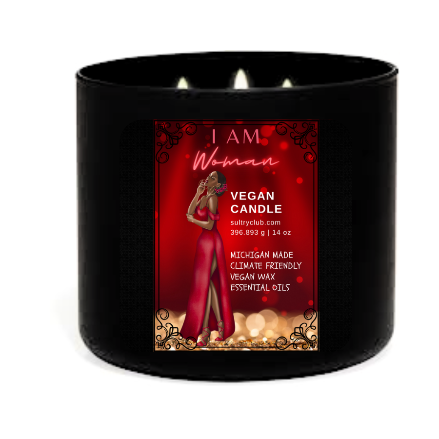 I AM WOMAN VEGAN CANDLE